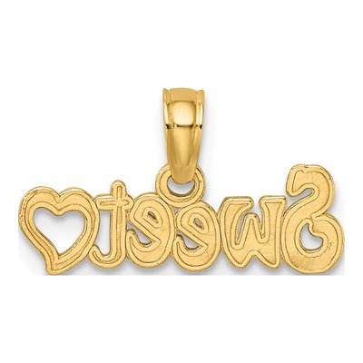 10K Yellow Gold Sweet Heart Pendant – view 5