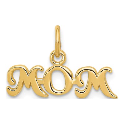 10K Yellow Gold MOM Pendant