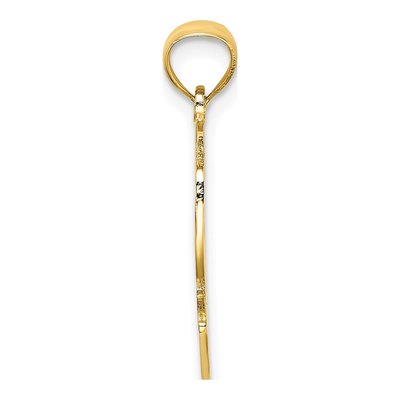 10K Yellow Gold BEST MOM Heart Pendant – view 3