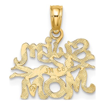 10K Yellow Gold Swim Mom Swimmer Pendant – view 5