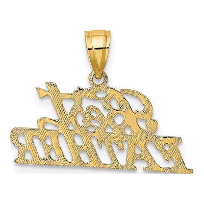 10K Yellow Gold BEST Father Pendant – view 5