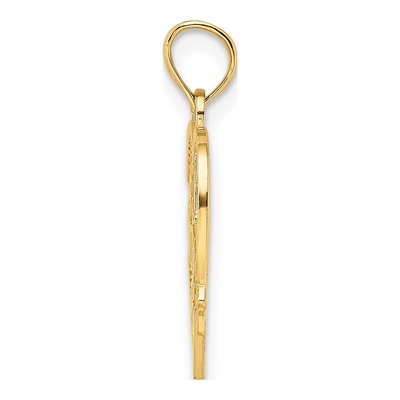 10K Yellow Gold WIFE Heart Number 1 Pendant – view 3