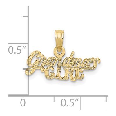 10K Yellow Gold Grandma's Girl Pendant – view 4