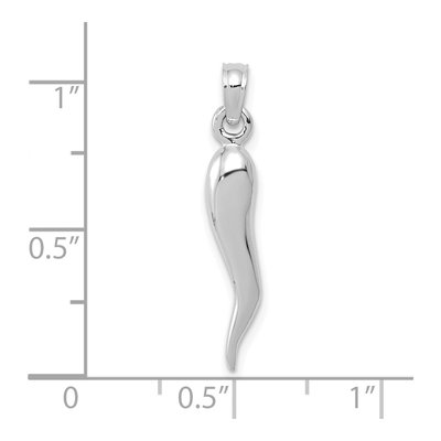 10K White Gold Horn Pendant – view 2