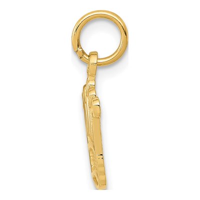 10K Yellow Gold Kings Crown Pendant – view 3