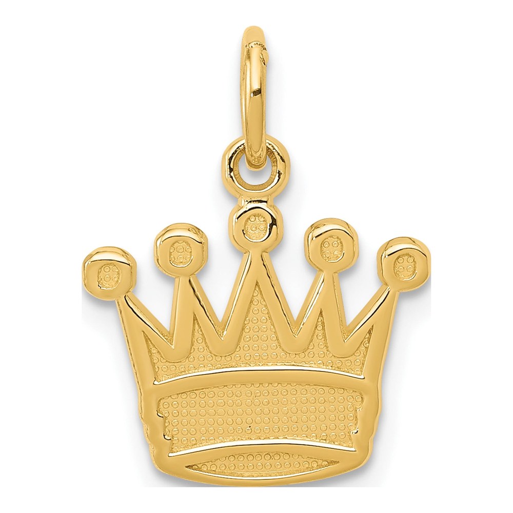 10K Yellow Gold Kings Crown Pendant