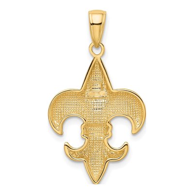 10K Yellow Gold Fleur-De-Lis Pendant – view 5