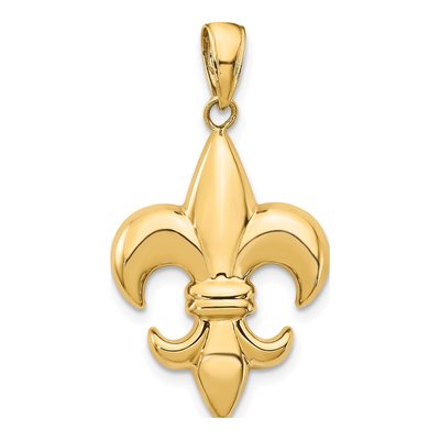 10K Yellow Gold Fleur-De-Lis Pendant