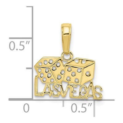 10K Yellow Gold Las Vegas Pendant – view 4