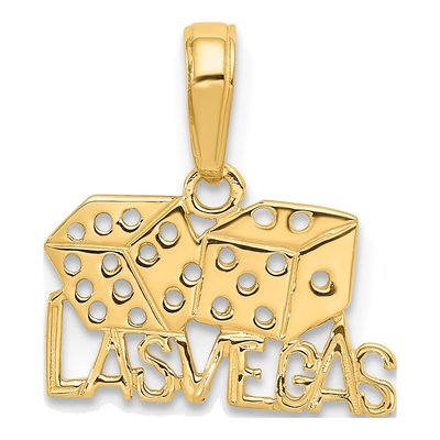 10K Yellow Gold Las Vegas Pendant