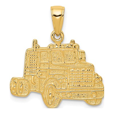 10K Yellow Gold Truck Cab Pendant