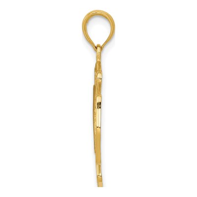 10K Yellow Gold St Florian Fire Dept Pendant – view 3