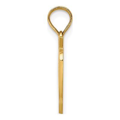 10K Yellow Gold Deputy Script Pendant – view 3