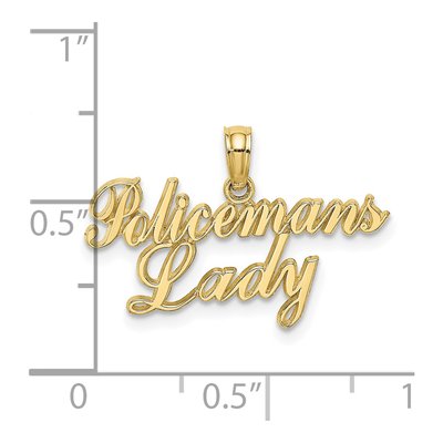 10K Yellow Gold Policeman's Script Charm – view 4