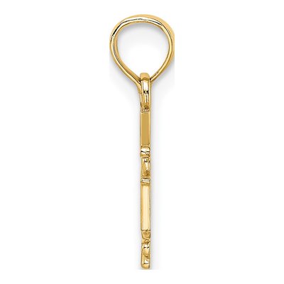 10K Yellow Gold Caduceus Pendant – view 3