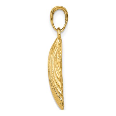 10K Yellow Gold Scallop Shell Pendant – view 3