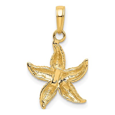 10K Yellow Gold Starfish Pendant – view 4