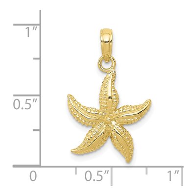10K Yellow Gold Starfish Pendant – view 5