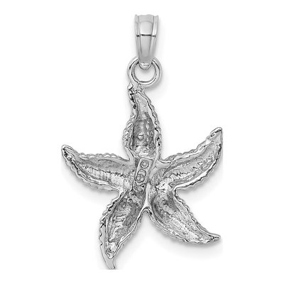 10K White Gold Starfish Pendant – view 5