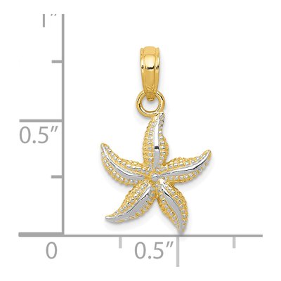 10K Yellow Gold Starfish Charm – view 4