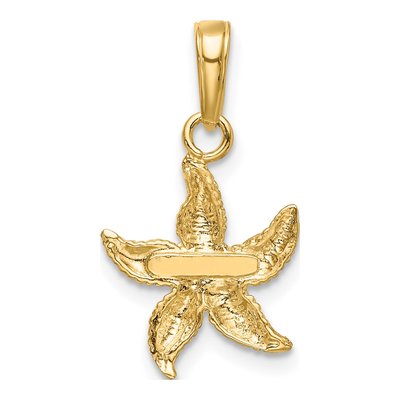 10K Yellow Gold Starfish Charm – view 5