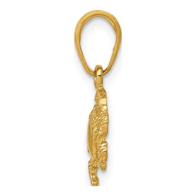 10K Yellow Gold Crab Pendant – view 3