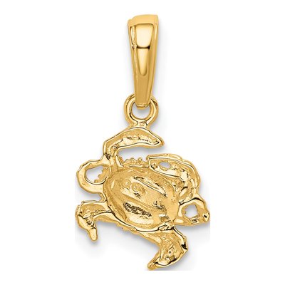 10K Yellow Gold Crab Pendant – view 5