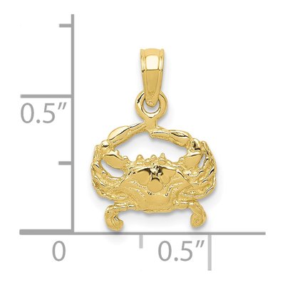 10K Yellow Gold Crab Pendant – view 4