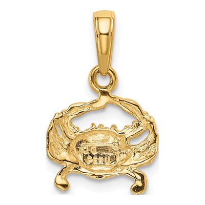 10K Yellow Gold Crab Pendant – view 5
