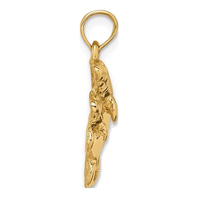 10K Yellow Gold Double Manatee Pendant – view 3