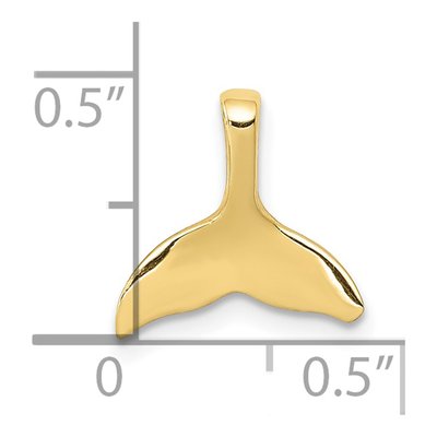 10K Yellow Gold Whale Tail Charm – view 4