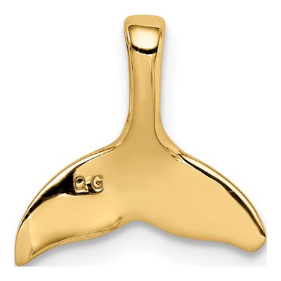 10K Yellow Gold Whale Tail Charm – view 5