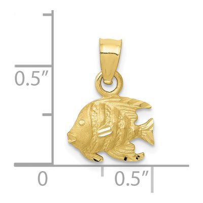 10K Yellow Gold Angel Fish Pendant – view 4