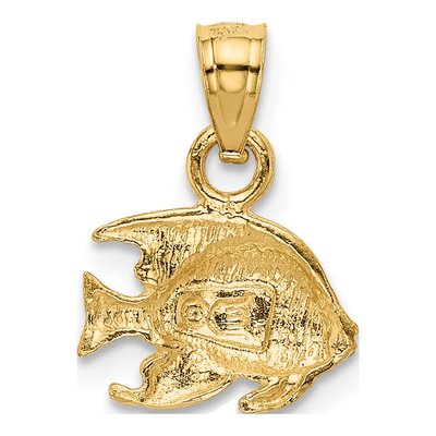 10K Yellow Gold Angel Fish Pendant – view 5