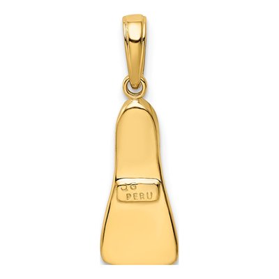 10K Yellow Gold 3-D Scuba Flipper Pendant – view 5