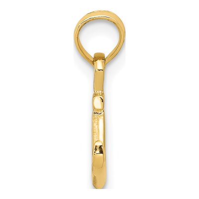 10K Yellow Gold Mini Anchor Pendant – view 3