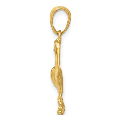 10K Yellow Gold Pelican Pendant – view 3