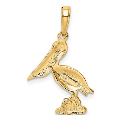 10K Yellow Gold Pelican Pendant – view 4