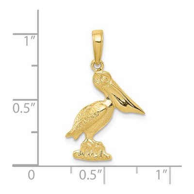 10K Yellow Gold Pelican Pendant – view 5