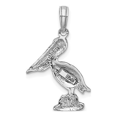 10K White Gold Pelican Pendant – view 5