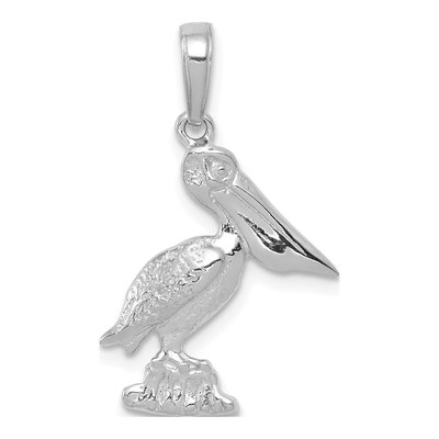 10K White Gold Pelican Pendant