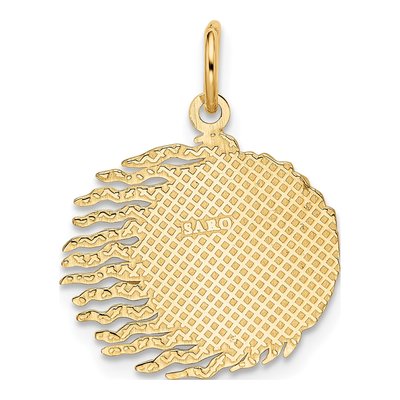 10K Yellow Gold Flaming Sun Pendant – view 5