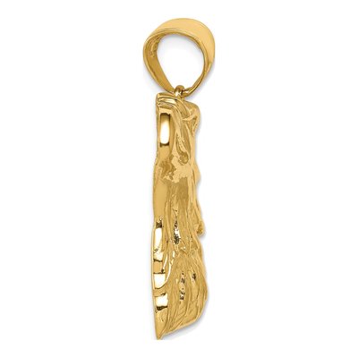 10K Yellow Gold Eagle Head Pendant – view 3