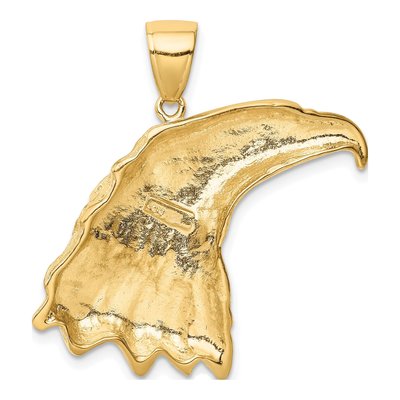 10K Yellow Gold Eagle Head Pendant – view 4
