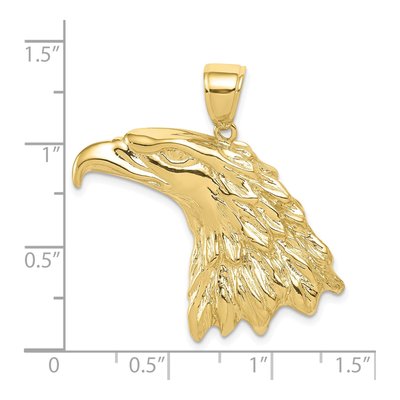 10K Yellow Gold Eagle Head Pendant – view 5
