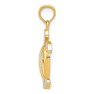 10K Yellow Gold Turtle Pendant – view 3