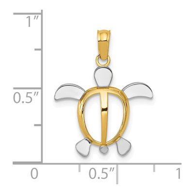 10K Yellow Gold Turtle Pendant – view 5