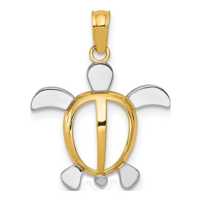 10K Yellow Gold Turtle Pendant