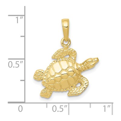 10K Yellow Gold Turtle Pendant – view 5