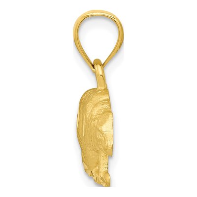 10K Yellow Gold Diamond-Cut Bear Pendant – view 3